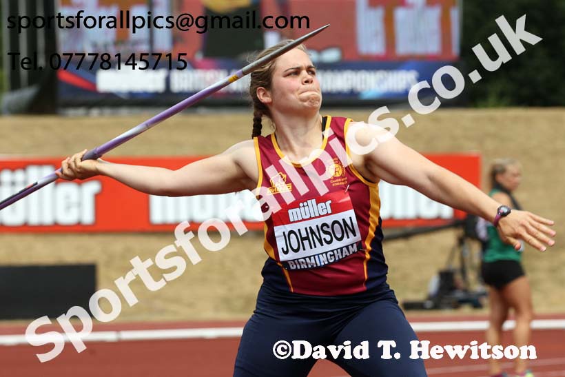Womens javelin, Muller British Championships, Alexander Stadium, Birmingham. Photo: David T. Hewitson/Sports for All Pics